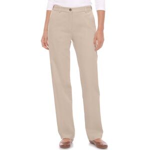 LL BEAN Bayside High-Rise Hidden Comfort Waist Straight-Leg Wrinkle-Free Pants